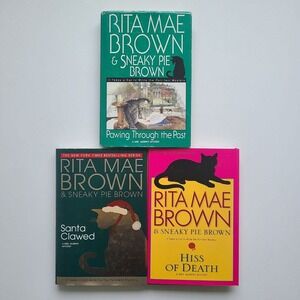 5/$12 3 Books Rita Mae & Sneaky Pie Brown Mrs Murphy Mysteries 8 17 19 Cat Cozy